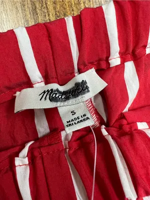 Madewell Pull On Pants in Varsity Red Size Small NWT thumbnail 11