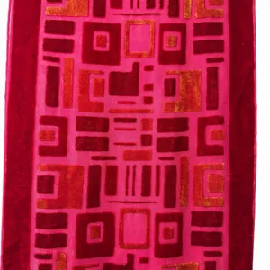 Whimsigoth Red Velvet‎ Burnout Scarf Fringe Gothic Art Deco Long Wrap 9.5Wx76H thumbnail 4