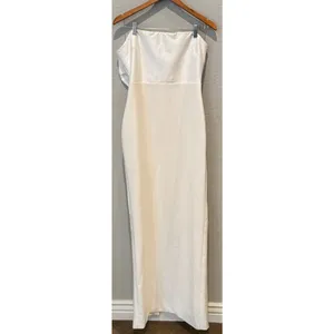 NEW LIKELY Helen Strapless Gown in White Size 8 thumbnail 15