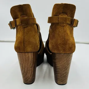 Free People Cedar Clog in Suede Brown Women’s Sz EUR 41 US 10.5-11 Wooden Heel thumbnail 6