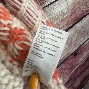 Free People Aldrin Cardi XS/S Oversized Orange Cream Checkered Tennessee Vols thumbnail 7