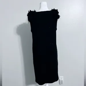 Zara Knit Embellished Black Mini Dress thumbnail 3