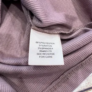 Philosophy Republic Clothing Mauve Ribbed Puff Sleeve Top Small thumbnail 5