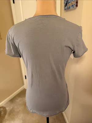Converse Gray Striped V-Neck Tee thumbnail 4