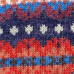 Vintage Fair‎ Isle Cardigan Sweater Navy Red Nordic Preppy Medium Heritage Knit thumbnail 11