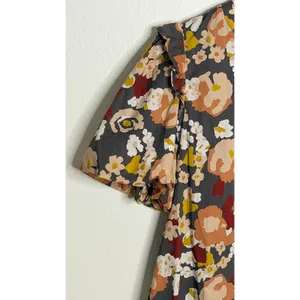 Entro Floral Mini Dress Sz M Puff Sleeve Babydoll Whimsical Boho Cottagecore thumbnail 6