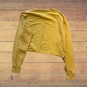 Gold rush Bless Your Heart Mustard Yellow Small Cropped Long Sleeve thumbnail 2