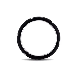 Boutique NEW Pave‎ Black & White Stackable Ring | 925 Sterling Silver Enamel thumbnail 16
