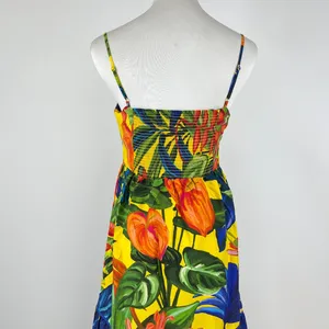 NWOT Farm Rio Cotton Bright Nature Maxi Sundress Multicolor Size L thumbnail 7