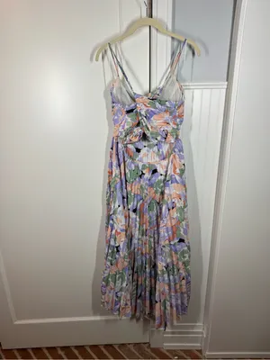 Astr the Label Blythe Pleated Spaghetti-Strap Maxi Dress in Lavender Peach Large thumbnail 7
