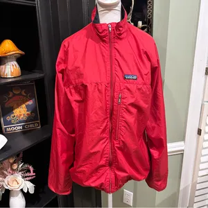 Patagonia Red Zephur Windbreaker Jacket Size Medium thumbnail 2