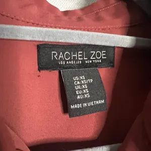 Rachel Zoe Desert Rose Chiffon Button Up Oversized Blouse XS thumbnail 3