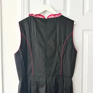 Scarlet Darkness NWT Black Red Cotton Corset Lace Up Gingham Trim Dress 2XL thumbnail 7