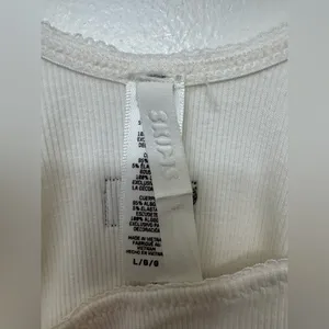 NWOT SKIMS Cotton Rib Picot Tank Bodysuit | Fitted Everyday Basic thumbnail 6