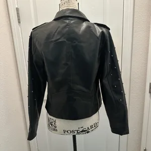 Maurices Black Studded Faux Leather Moto Jacket - Women thumbnail 3