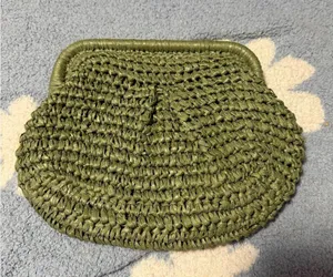 Green Woven Clutch thumbnail 1