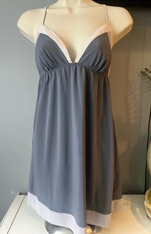 Victoria's Secret Gray and White Chemise thumbnail 1