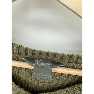 Natural Reflections Green Knit Fisherman Sweater Women‎ Sz M Earth Fall Minimal thumbnail 6