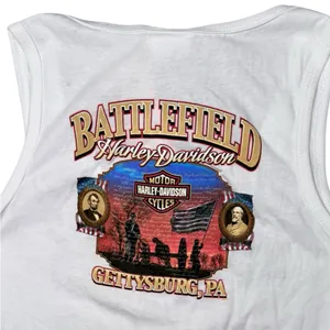 Harley-Davidson‎ Battlefield Gettysburg PA Graphic Tee tank top White large thumbnail 5