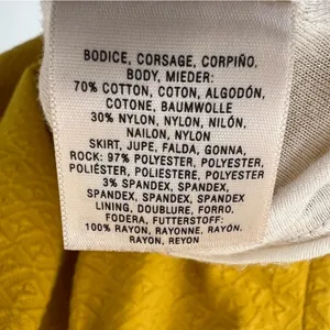 Anthropologie Maeve mustard yellow dress lace overlay sleeveless fit & flare M thumbnail 10