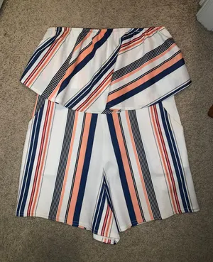 Orange And Blue Romper Size M thumbnail 1