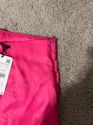 ZARA Satin Pink Pants thumbnail 6