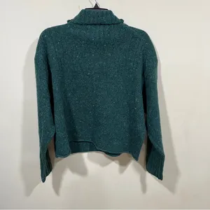 NWT J.Crew Ribbed turtleneck sweater in donegal wool blend Forest Sprinkle XS thumbnail 10