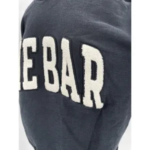 The Bar Arlo Crewneck Pullover Sweatshirt Black White Terry Letters Size M thumbnail 5