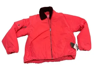 NWT New Free People Outpost Bomber Cherry Tomato Combo Jacket Size M thumbnail 1