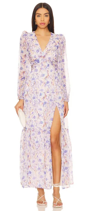 ASTR THE LABEL‎ Sedona Chiffon Floral Maxi Dress Medium thumbnail 1