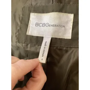 BCBGeneration Quilted Utility Jacket Women Small Olive Green Excellent Moto Zip‎ thumbnail 5