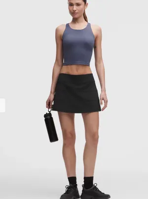 Lululemon Pace Rival Mid-Rise Skirt Black thumbnail 3