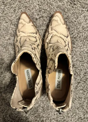 Snakeskin Ankle Booties thumbnail 2
