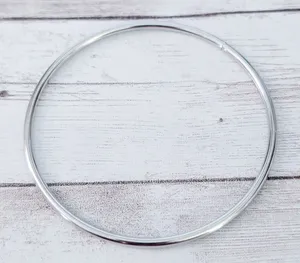 Vintage Bracelet Simple Silver Tone 8.5" thumbnail 1