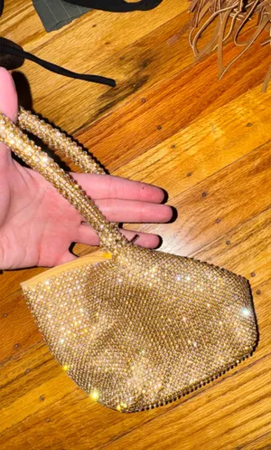 Elegant Gold Rhinestone wristlet thumbnail 1