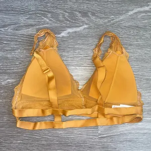 Golden Yellow Lace Bra thumbnail 2
