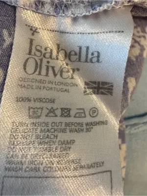 Isabella Oliver Marlene Maternity Blouse Periwinkle Blue Floral Tunic Sz 1 US 4 thumbnail 9
