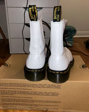 Dr. Martens White Boots thumbnail 4