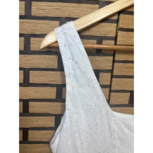 Calypso White Eyelet Tank Dress‎ Size 6 thumbnail 7