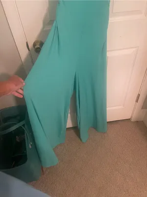 Free People Aqua Halter Wide-Leg Jumpsuit thumbnail 8