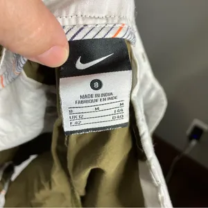 Nike cuffed shorts olive‎ green women’s size 8 casual summer neutral thumbnail 5