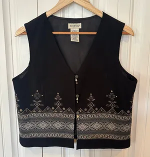 White Stag Black‎ Vest Size Small thumbnail 1