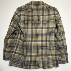 Vintage Pendleton Blazer Pure Wool 70s 3-Button Front Notch Lapel Plaid Gray 8 thumbnail 5