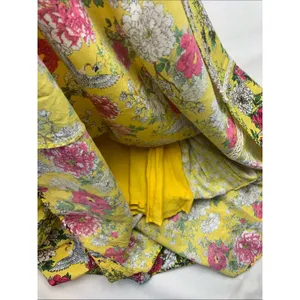 Farm Rio size small petite cantonal lace Yellow Floral Square-Neck Maxi Dress thumbnail 12