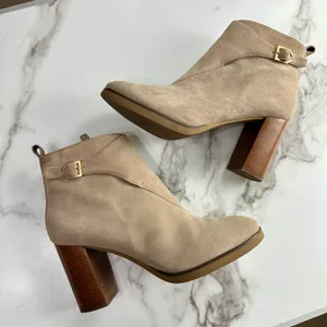 Cole Haan Harrington Grand Riding Suede Bootie Taupe Tan Size 11 Fall Classic thumbnail 8