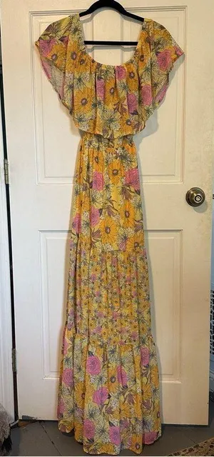 Vici You Glow Girl Floral Off The Shoulder Maxi Dress thumbnail 4