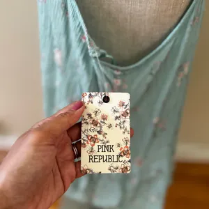 Pink Republic Floral Mint Green Women's Sleeveless Tank Top Adjustable Strap XL thumbnail 11
