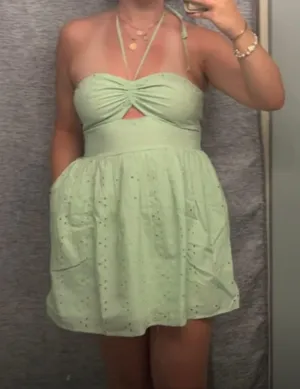 American Eagle Cinch Mini Halter Dress thumbnail 1