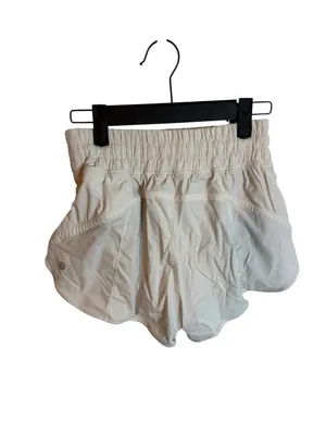 Lululemon White Track That High Rise Lined 3” Shorts thumbnail 2