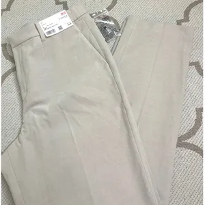 NWT Uniqlo Smart Brushed Herringbone Ankle Trousers Natural Size 30, MSRP $50 thumbnail 2